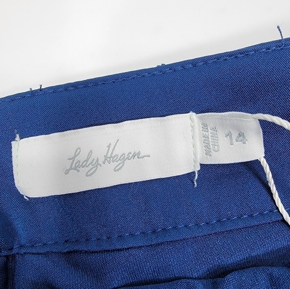 NWT Lady Hagen Golf Skort Women's 14 Color Block Navy Blue W/ Trim Stretch NEW - Picture 3 of 13
